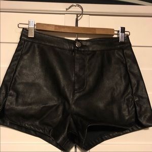 H&M leather shorts